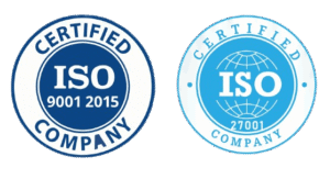 ISO certification seal for quality management standards