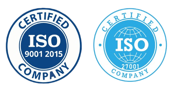 ISO certification seal for quality management standards